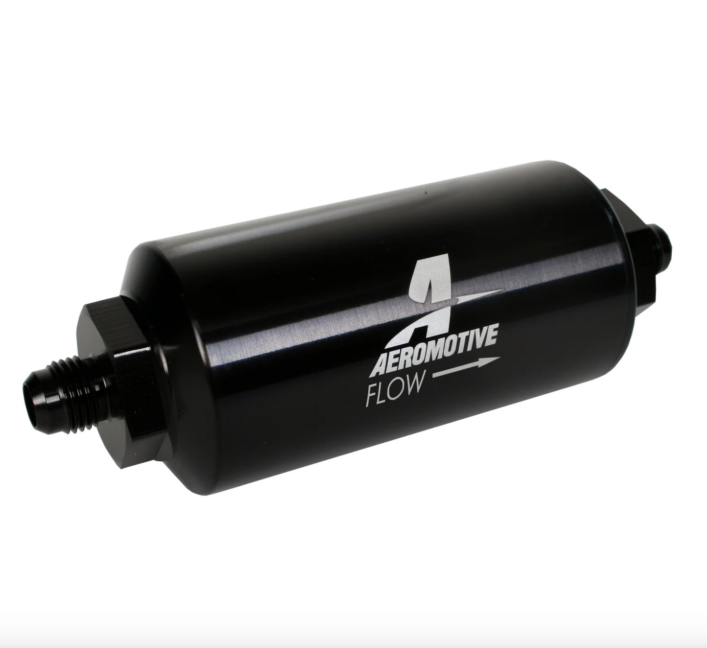 10 Micron Black Fuel Filter with Male AN-06 Ports & Microglass Element