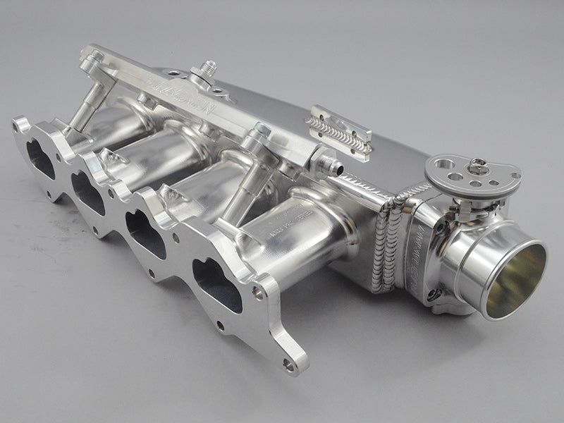 Plazmaman Intake Manifold EVO7-9 Pro Street Inlet Manifold – Long Runner (High Torque) - RAW *Includes 72mm Throttle Body