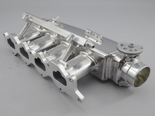 Plazmaman Intake Manifold EVO7-9 Pro Street Inlet Manifold – Long Runner (High Torque) - RAW *Includes 72mm Throttle Body