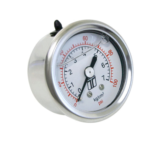 TS-0402-2023 | TURBOSMART Fuel Pressure Gauge 0-100psi – Liquid Filled Suit FPR & OPR Series